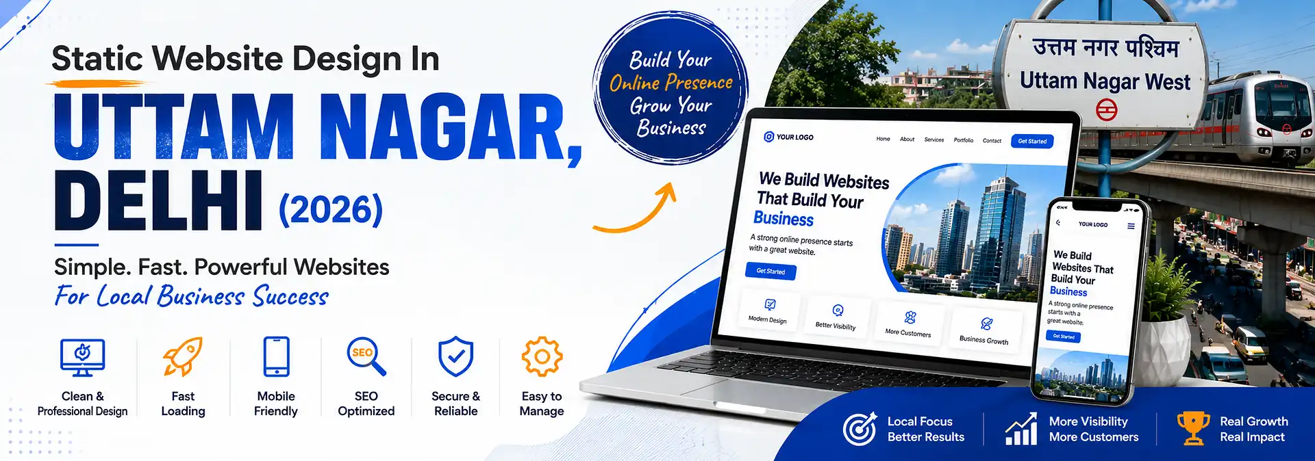 Static Website Design In Uttam Nagar, Delhi 2026