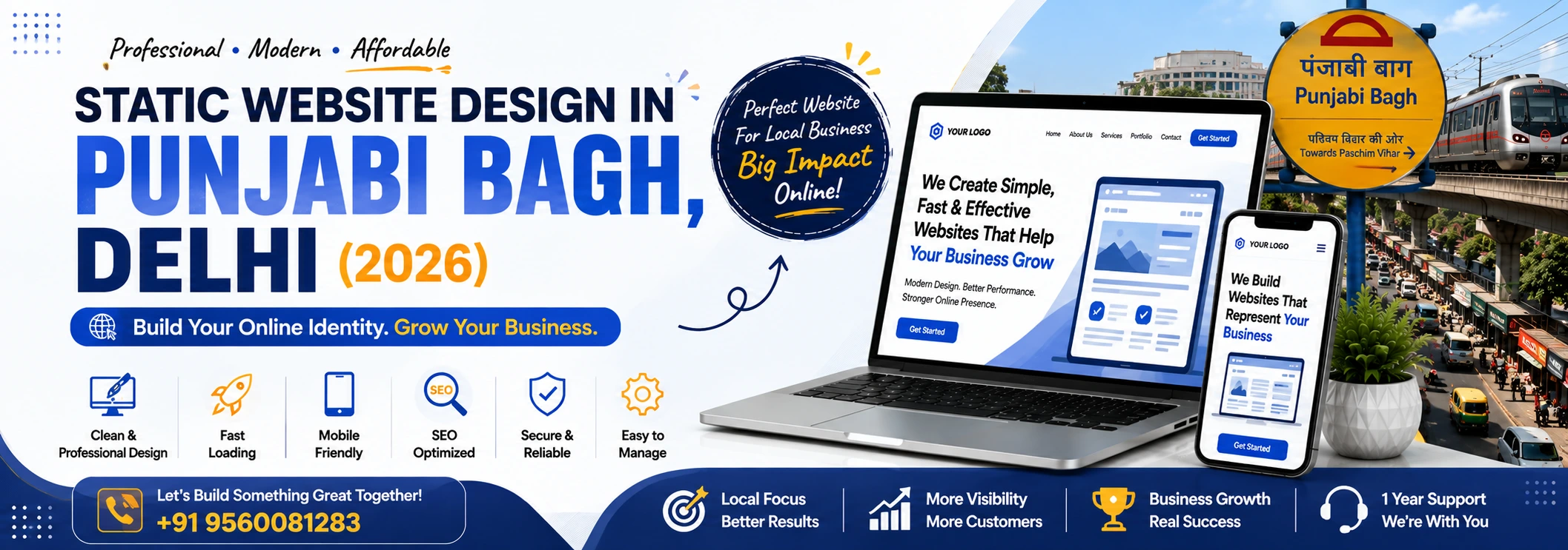 Static Website Design In Punjabi Bagh, Delhi (2026)