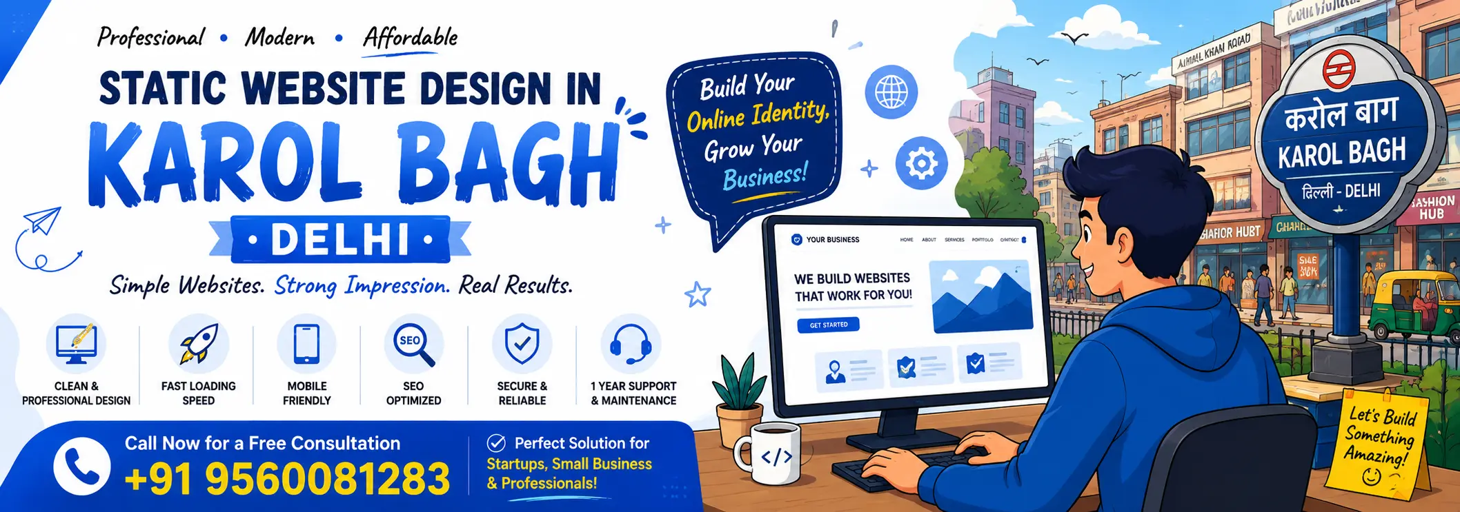 Static Website Design In Karol Bagh Delhi
