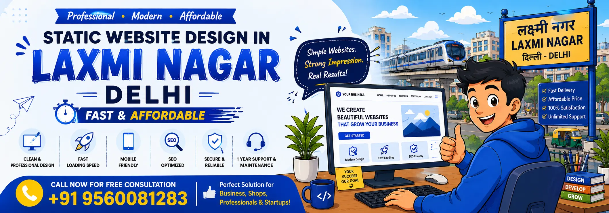 Static Website Design In Laxmi Nagar Delhi Fast And Affordable